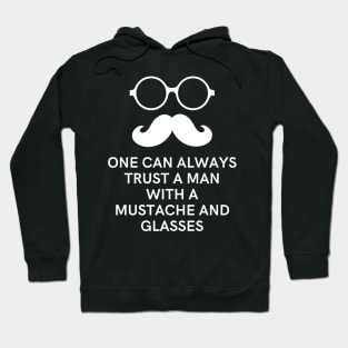 Man with mustache and glasses Hoodie